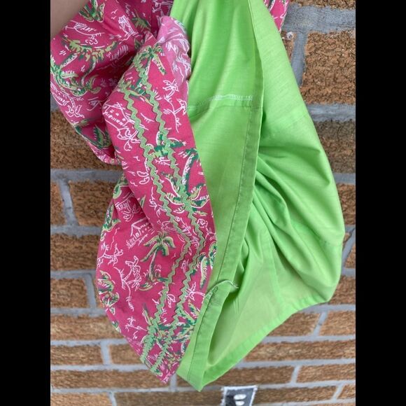 Lilly Pulitzer Pink Green  Strapless Casual Dress size 8 - Picture 9 of 10